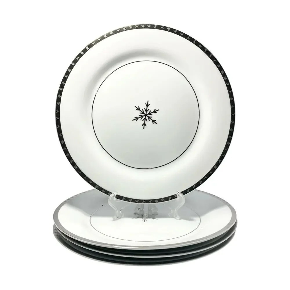 Target “Arctic Solstice Snowflake” Set of 4 Porcelain Dinner Plates 10 3/4”